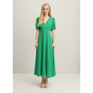 LK Bennett Hermia Green Crepe Maxi Dress